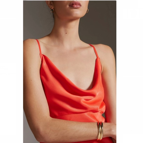 Anthropologie Elyse Bias Slip Dress in Citrus - Picture 4 of 12